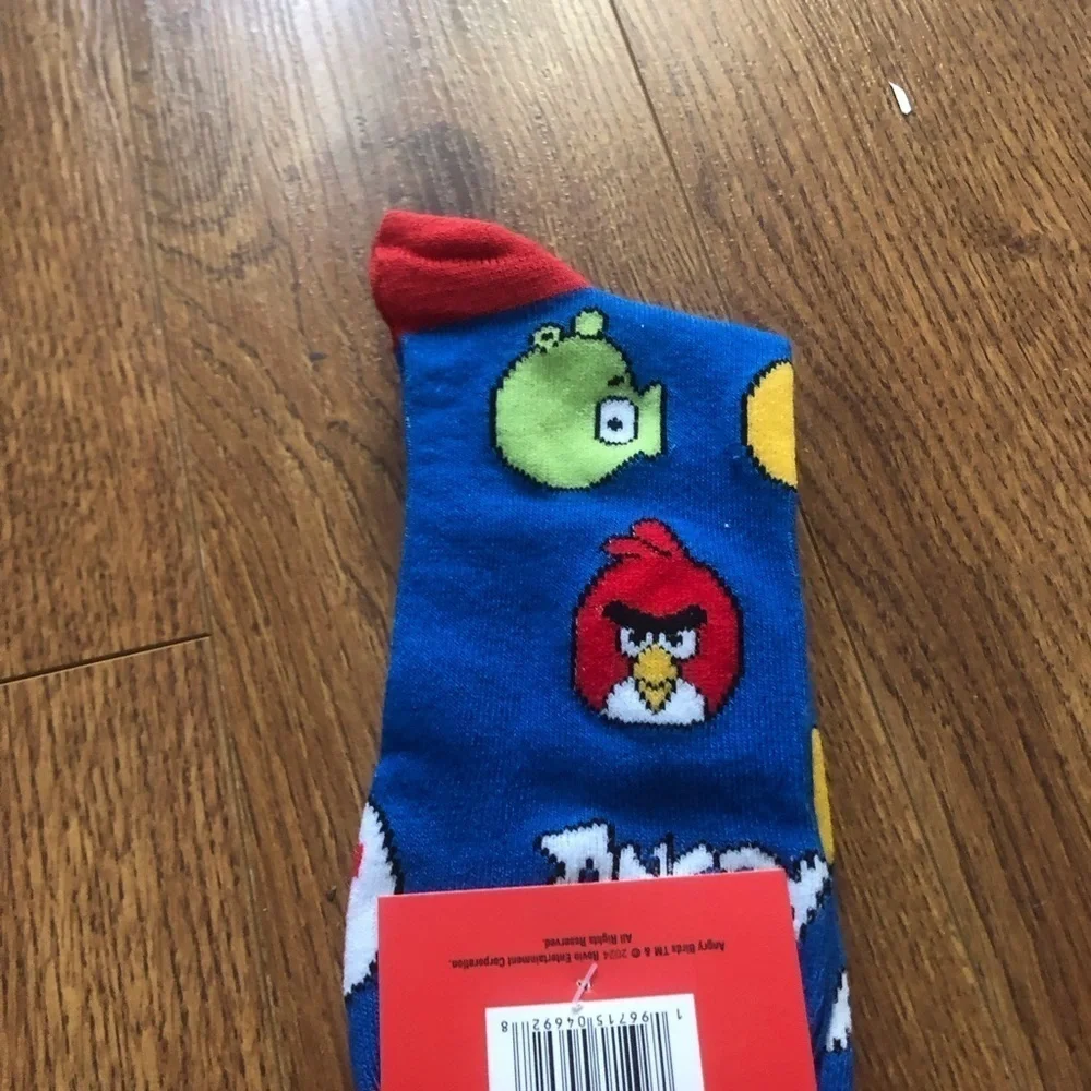 Angry Birds blue face print crew socks